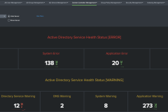 bluecue Review for Active Directory - AD Health Status