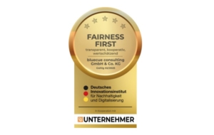 bluecue trägt das Siegel "Fairness First"