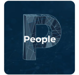 Buchstabe P mit dem Begriff People