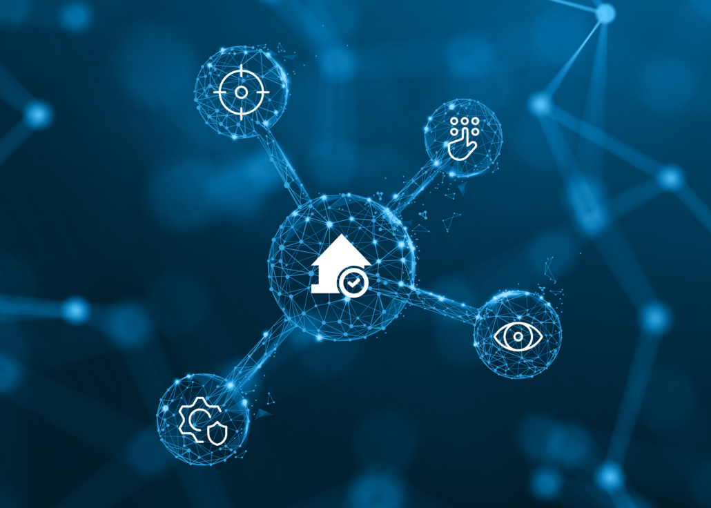 SentinelOne_Herausforderungen_Produktseite Mann sitzt vor Bildschirm mit Salesforce Daten