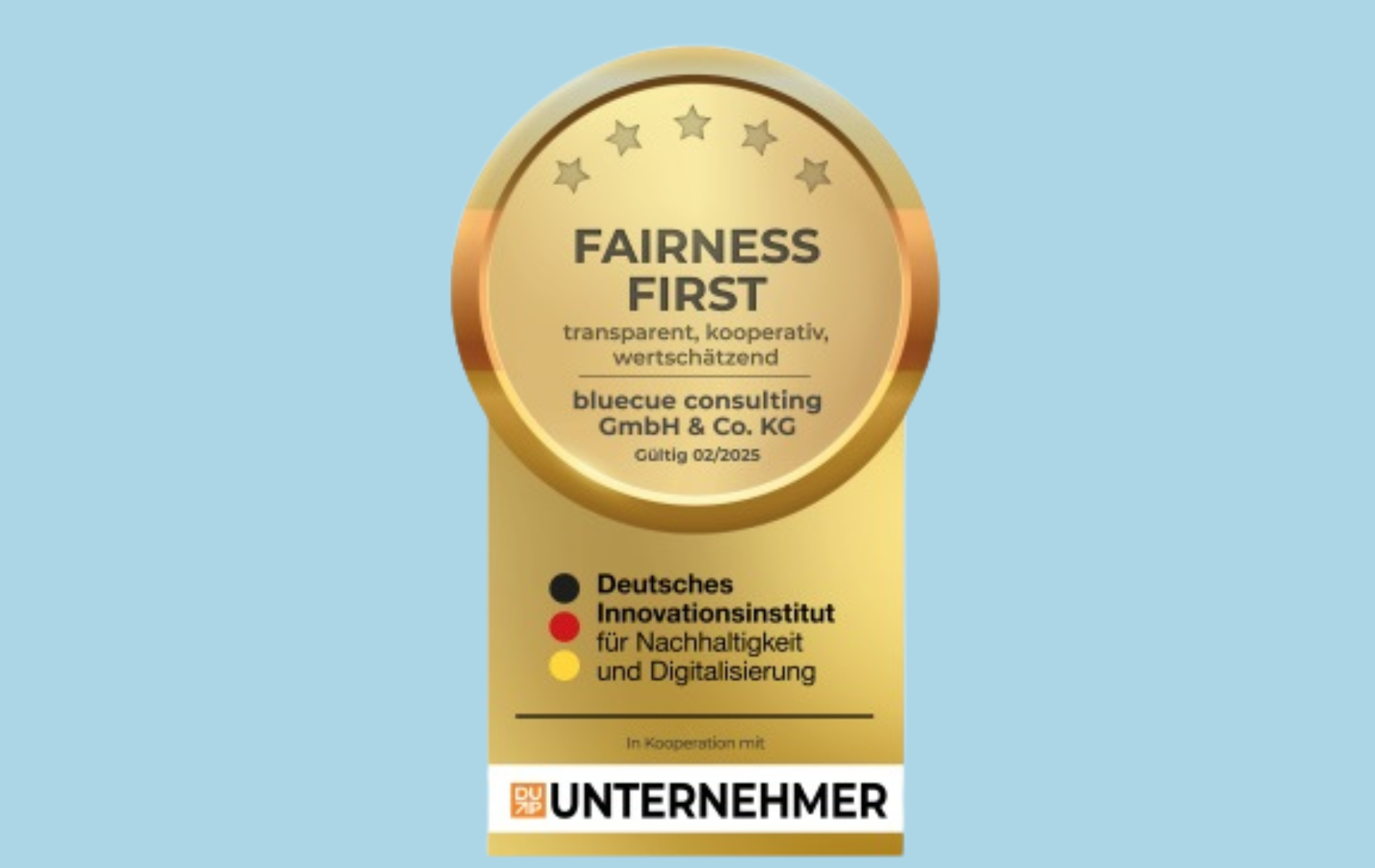 bluecue erhält die Auszeichnung Fairness First 2025