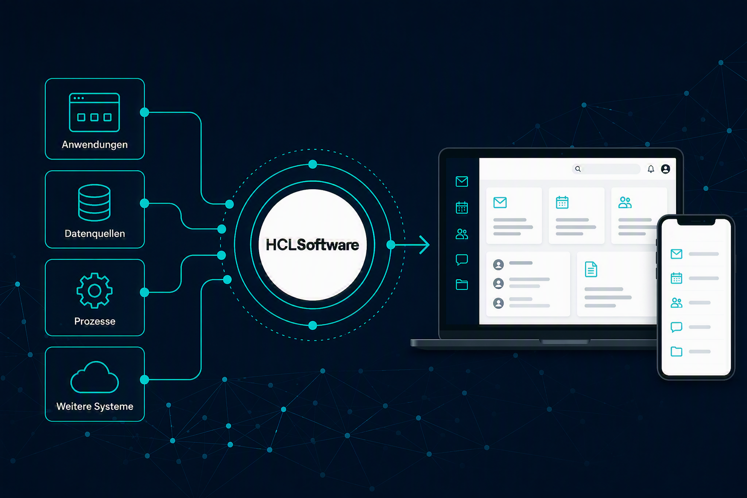 Mann sitzt vor Bildschirm mit Salesforce Daten