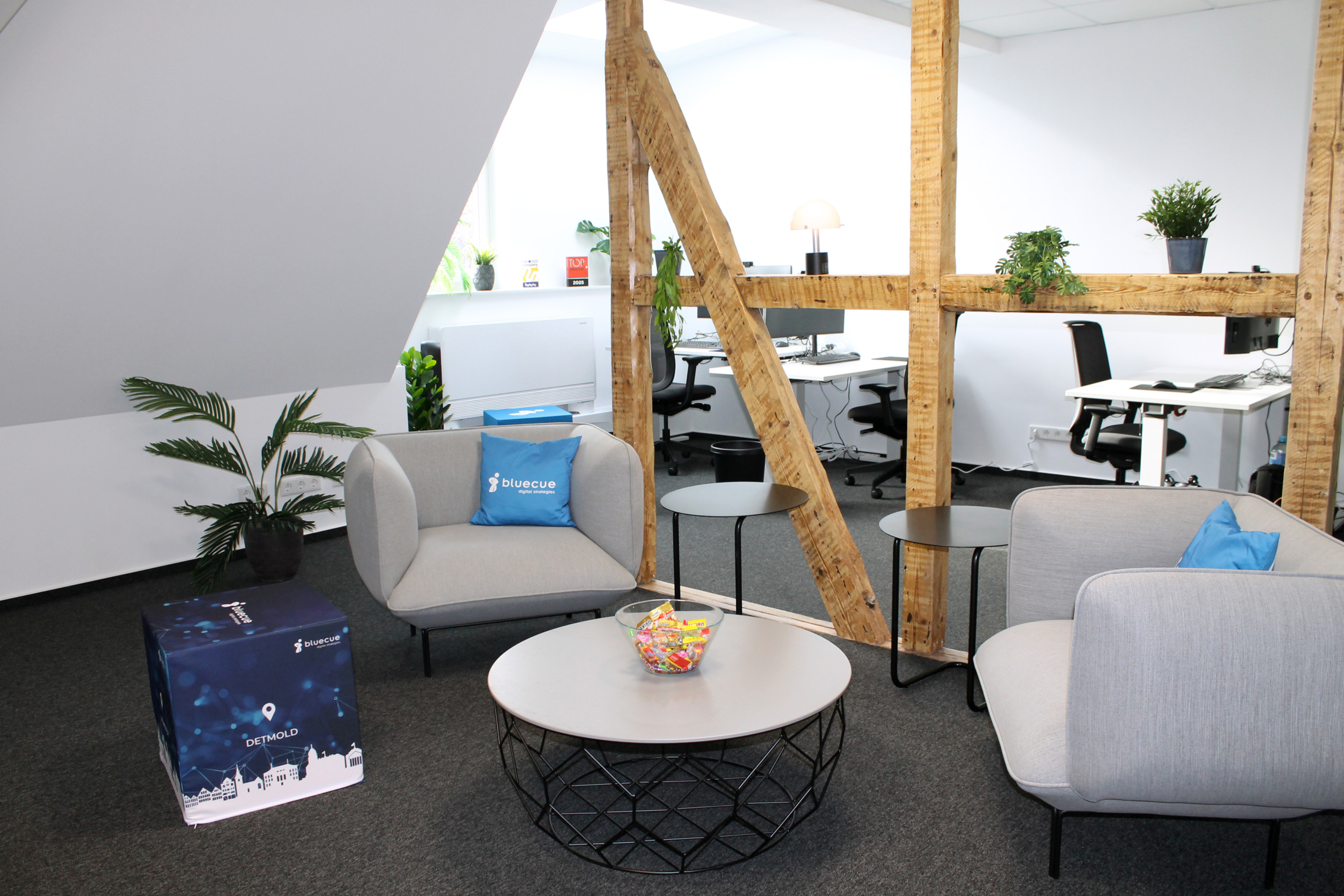 bluecue consulting, Detmold Sitzecke Die Sitzecke am bluecue Standort in Detmold