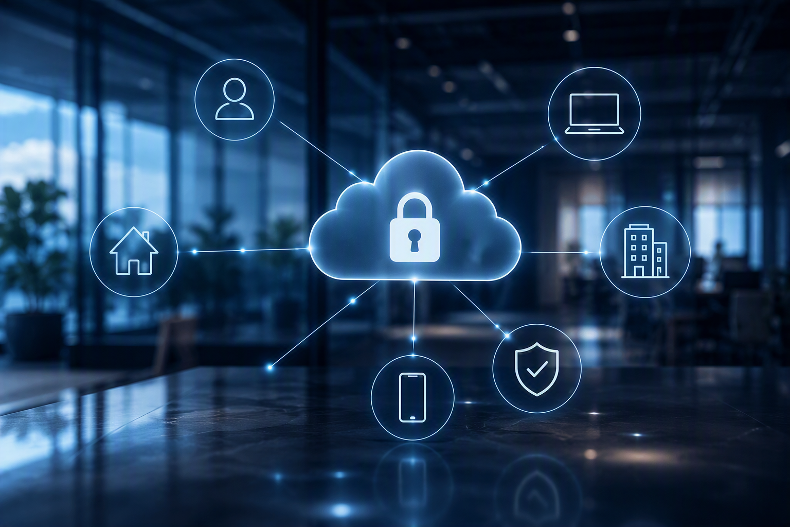 Citrix Modul zu Herausforderungen im Alltag powered by bluecue, KI-generiertes Bild Mann sitzt vor Bildschirm mit Salesforce Daten