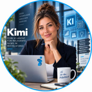 KI-Bild: Kimi ist der Agent für den Mittelstand powered by bluecue